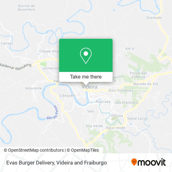 Mapa Evas Burger Delivery