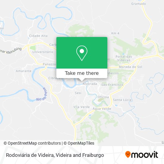 Mapa Rodoviária de Videira