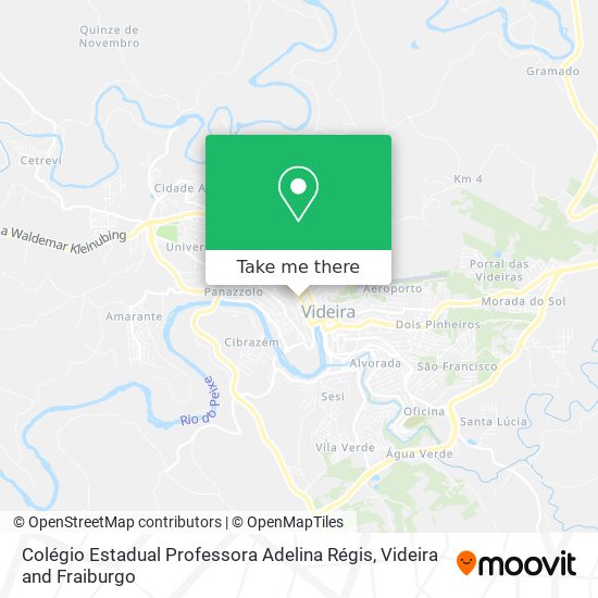 Mapa Colégio Estadual Professora Adelina Régis