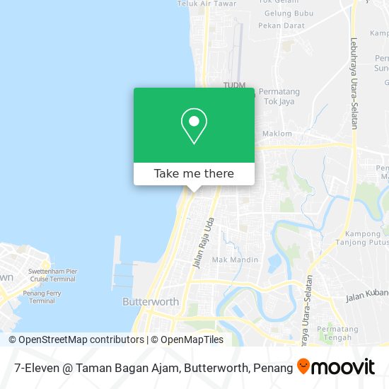 Peta 7-Eleven @ Taman Bagan Ajam, Butterworth