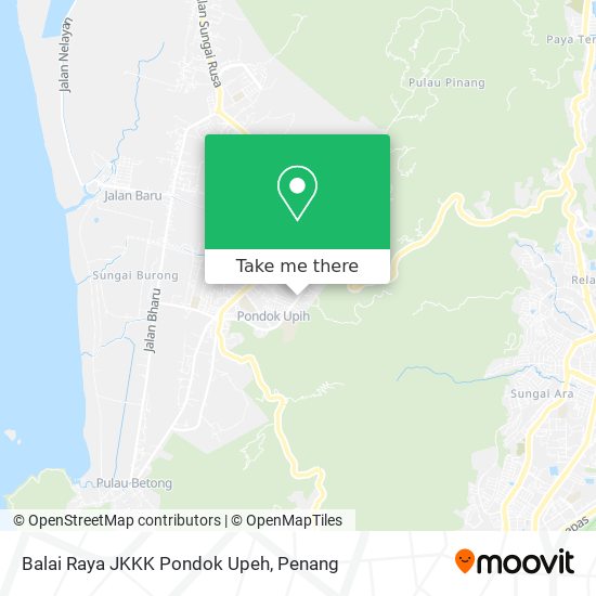 Balai Raya JKKK Pondok Upeh map