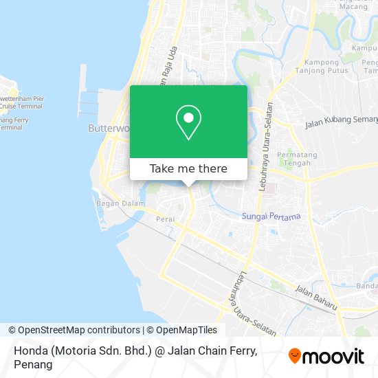 Peta Honda (Motoria Sdn. Bhd.) @ Jalan Chain Ferry