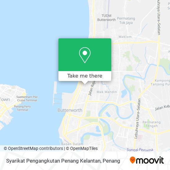 Peta Syarikat Pengangkutan Penang Kelantan