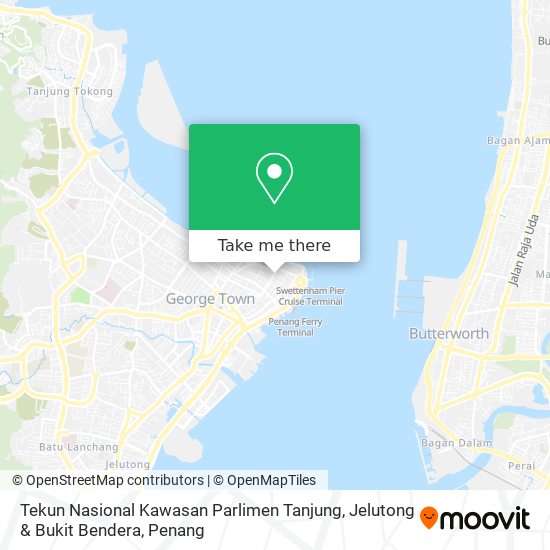 Peta Tekun Nasional Kawasan Parlimen Tanjung, Jelutong & Bukit Bendera