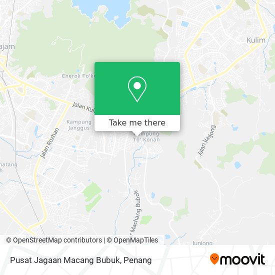 Peta Pusat Jagaan Macang Bubuk