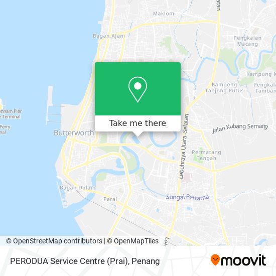 Peta PERODUA Service Centre (Prai)