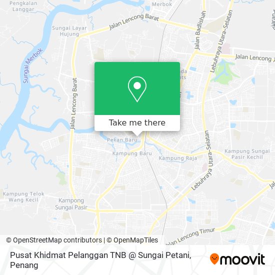 Peta Pusat Khidmat Pelanggan TNB @ Sungai Petani