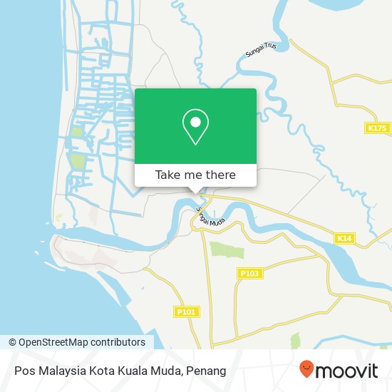 Pos Malaysia Kota Kuala Muda map