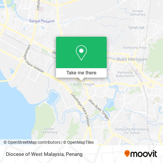 Diocese of West Malaysia map