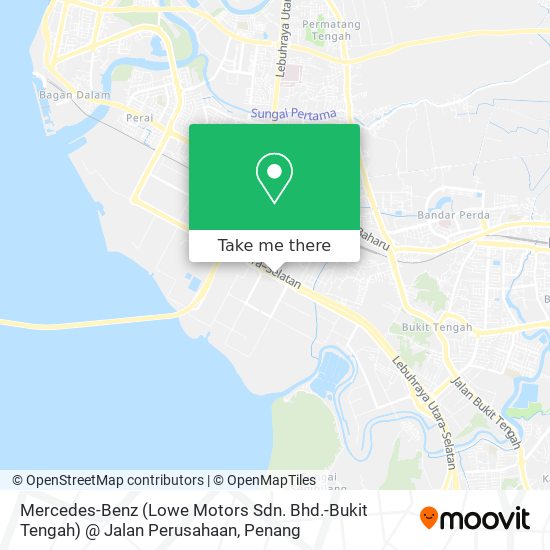 Peta Mercedes-Benz (Lowe Motors Sdn. Bhd.-Bukit Tengah) @ Jalan Perusahaan