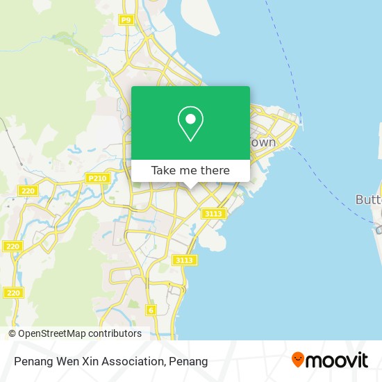 Penang Wen Xin Association map