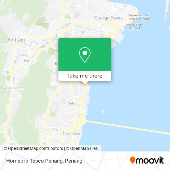 Homepro Tesco Penang map