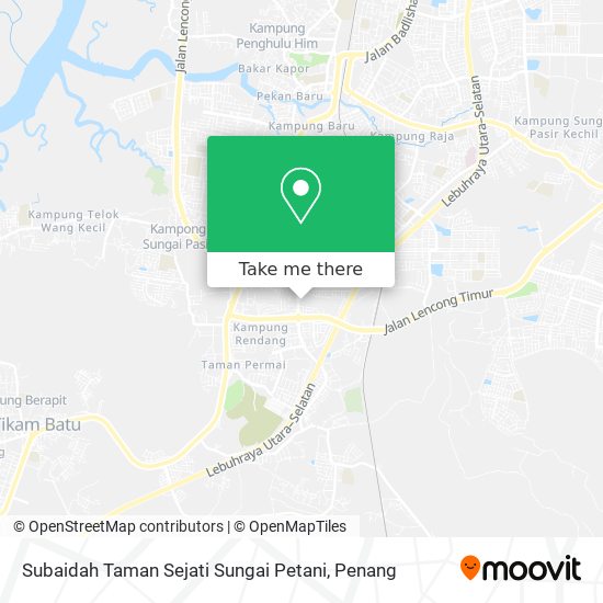 Peta Subaidah Taman Sejati Sungai Petani