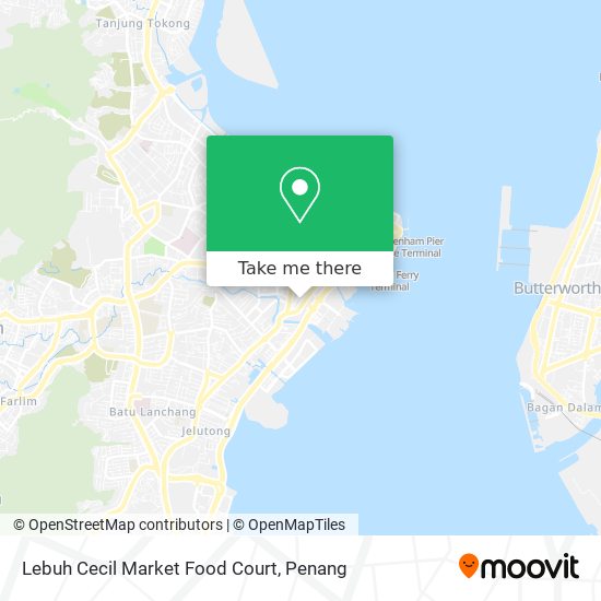 Lebuh Cecil Market Food Court map