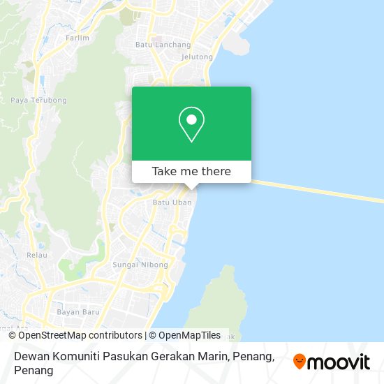 Peta Dewan Komuniti Pasukan Gerakan Marin, Penang