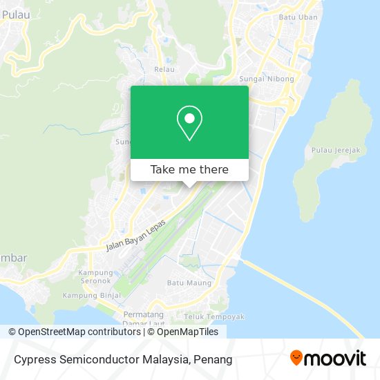 Peta Cypress Semiconductor Malaysia