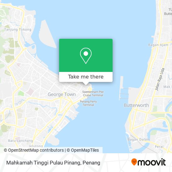 Mahkamah Tinggi Pulau Pinang map