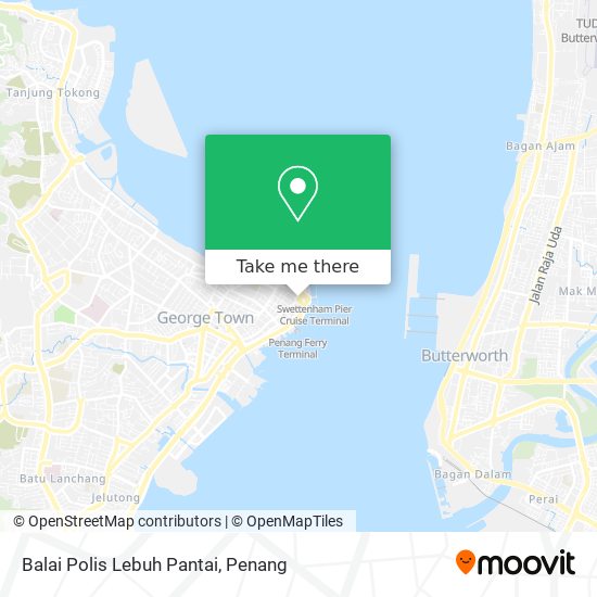 Balai Polis Lebuh Pantai map