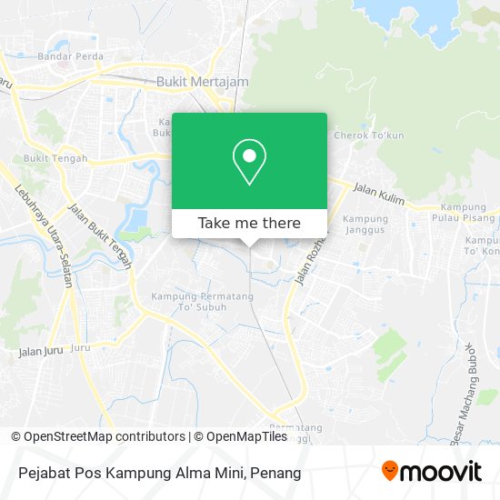Peta Pejabat Pos Kampung Alma Mini