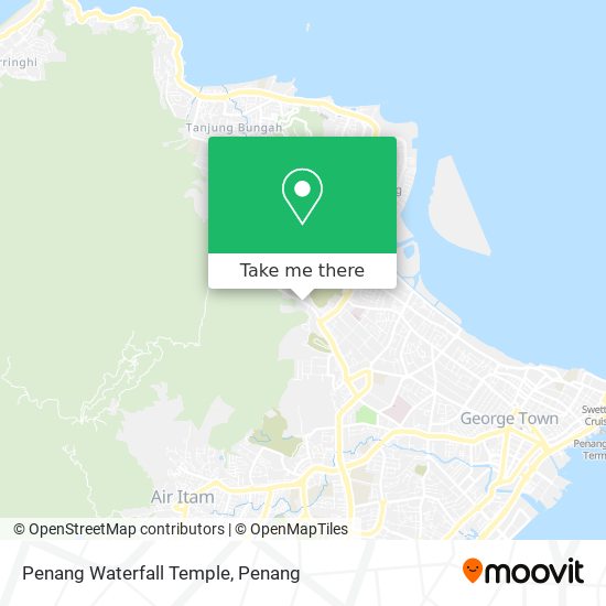 Penang Waterfall Temple map