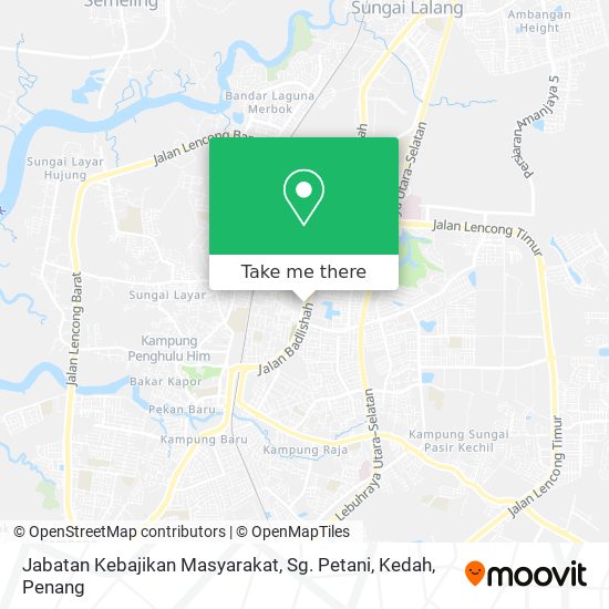 Jabatan Kebajikan Masyarakat, Sg. Petani, Kedah map