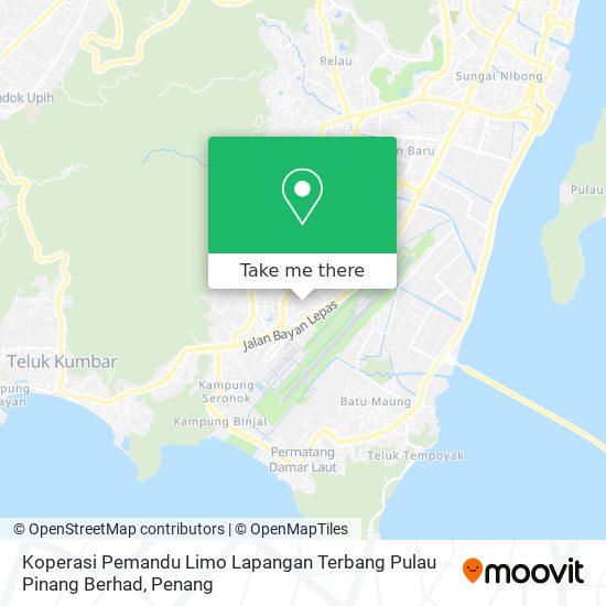 Peta Koperasi Pemandu Limo Lapangan Terbang Pulau Pinang Berhad