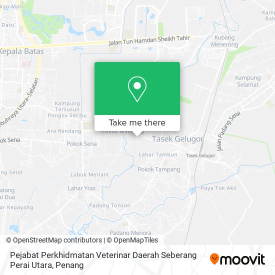Peta Pejabat Perkhidmatan Veterinar Daerah Seberang Perai Utara