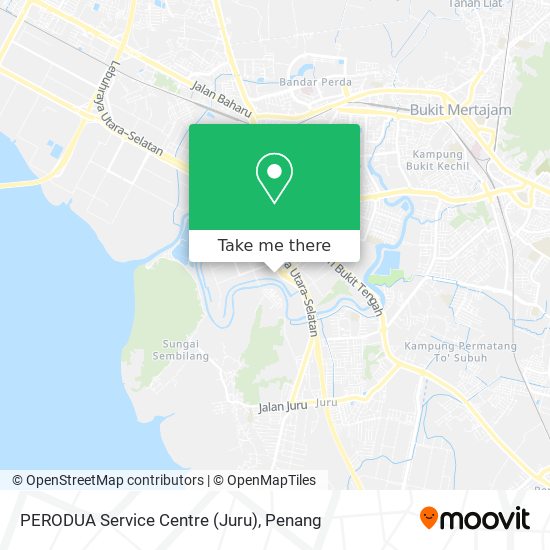 Peta PERODUA Service Centre (Juru)