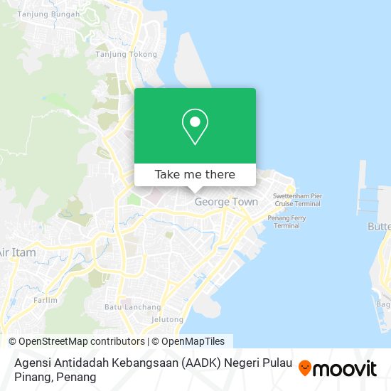 Peta Agensi Antidadah Kebangsaan (AADK) Negeri Pulau Pinang