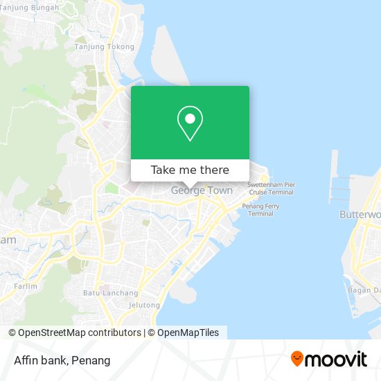 如何坐公交或轮渡去pulau Pinang的affin Bank Moovit