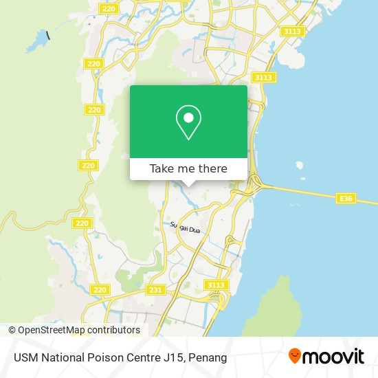 USM National Poison Centre J15 map