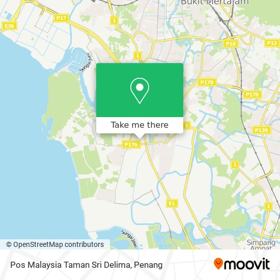 Pos Malaysia Taman Sri Delima map
