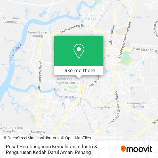 Peta Pusat Pembangunan Kemahiran Industri & Pengurusan Kedah Darul Aman