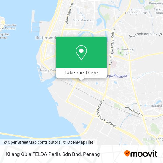 Peta Kilang Gula FELDA Perlis Sdn Bhd