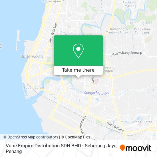 Peta Vape Empire Distribution SDN BHD - Seberang Jaya