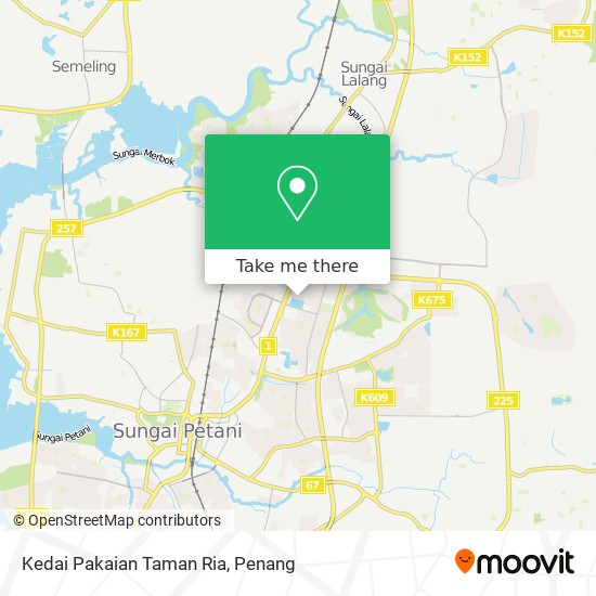 Peta Kedai Pakaian Taman Ria