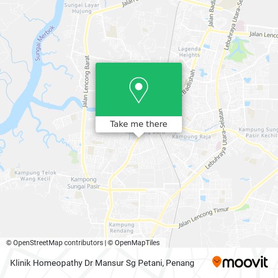 Peta Klinik Homeopathy Dr Mansur Sg Petani