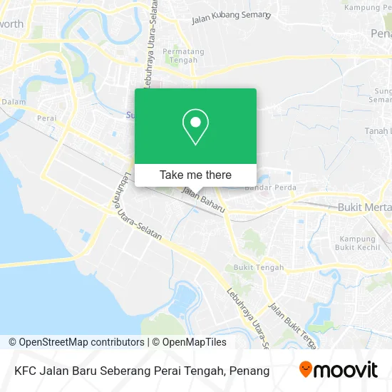 KFC Jalan Baru Seberang Perai Tengah map