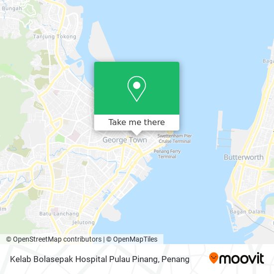 Kelab Bolasepak Hospital Pulau Pinang map