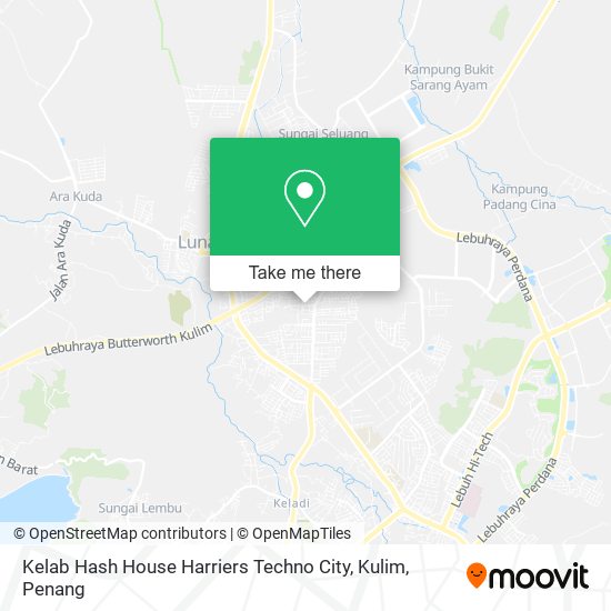 Kelab Hash House Harriers Techno City, Kulim map