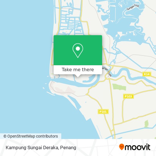 Kampung Sungai Deraka map