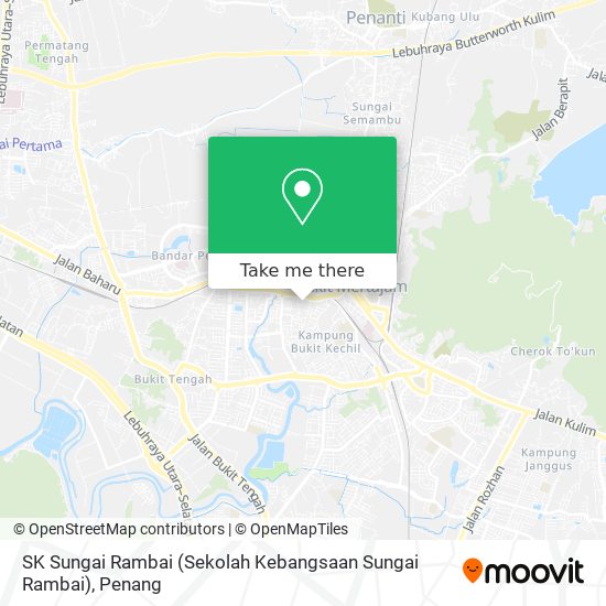 Peta SK Sungai Rambai (Sekolah Kebangsaan Sungai Rambai)