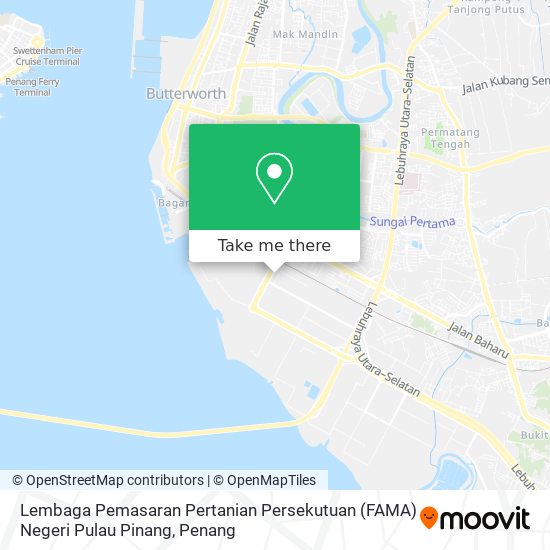 Peta Lembaga Pemasaran Pertanian Persekutuan (FAMA) Negeri Pulau Pinang