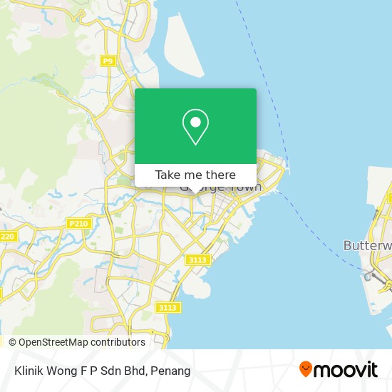 Peta Klinik Wong F P Sdn Bhd
