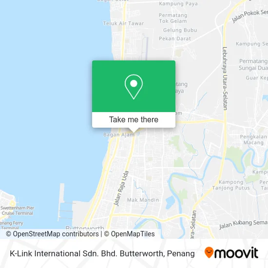 K-Link International Sdn. Bhd. Butterworth map