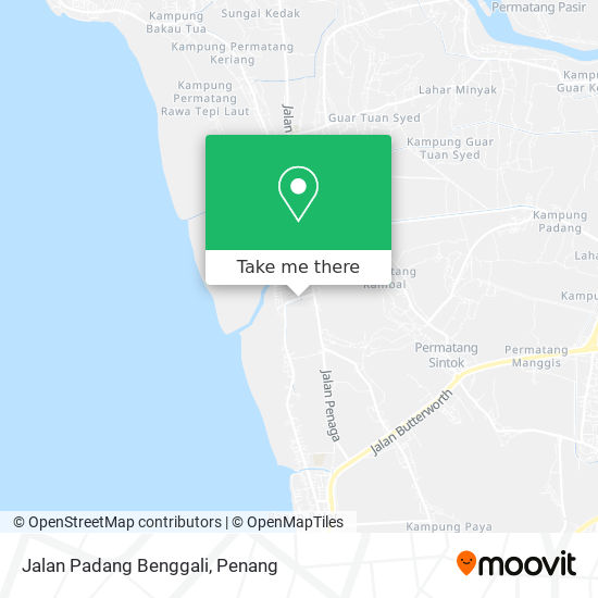 Jalan Padang Benggali map