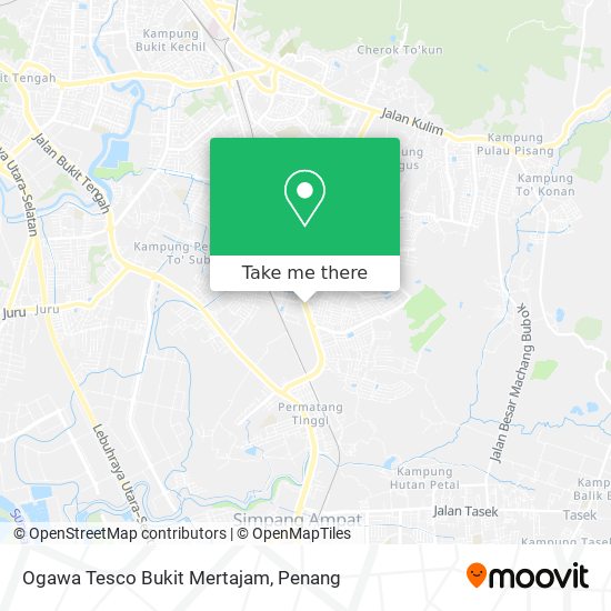Ogawa Tesco Bukit Mertajam map