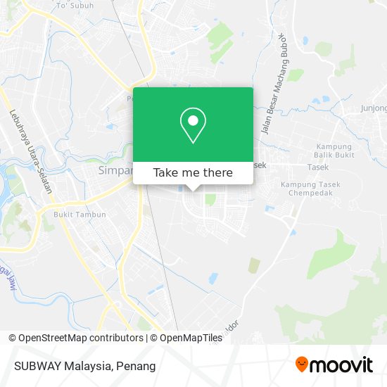 Peta SUBWAY Malaysia