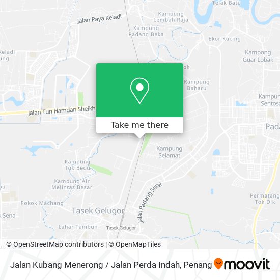 Peta Jalan Kubang Menerong / Jalan Perda Indah