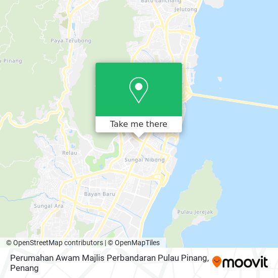 Cara ke Perumahan Awam Majlis Perbandaran Pulau Pinang di Pulau 